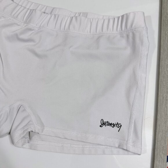 Intensity White Spandex Athletic Shorts | Sz Large | 2.5" Inseam | Elastic Waist - Picture 2 of 6